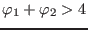 $\displaystyle \varphi_1 + \varphi_2 > 4$