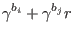 $\displaystyle \gamma^{b_i} + \gamma^{b_j} r$